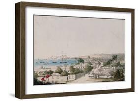 A View of Carlisle Bay and Bridgetown, Barbados-Charles Emilius Gold-Framed Giclee Print