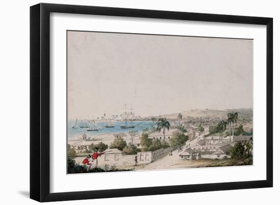 A View of Carlisle Bay and Bridgetown, Barbados-Charles Emilius Gold-Framed Giclee Print