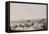 A View of Carlisle Bay and Bridgetown, Barbados-Charles Emilius Gold-Framed Stretched Canvas