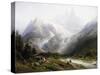 A View of Chamonix and Mont Blanc-Joseph Jansen-Stretched Canvas