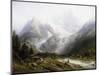 A View of Chamonix and Mont Blanc-Joseph Jansen-Mounted Giclee Print