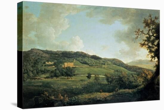 A View of Chatsworth-William Marlow-Stretched Canvas