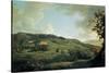 A View of Chatsworth-William Marlow-Stretched Canvas