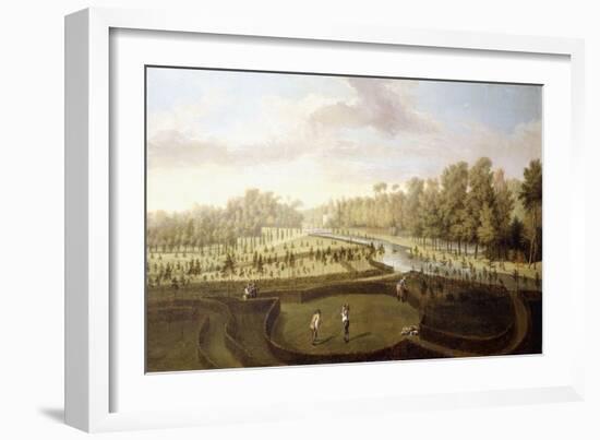 A View of Chiswick Gardens, Richmond, from across the New Gardens Towards the Bagnio, C.1729-31-Pieter Andreas Rysbrack-Framed Giclee Print