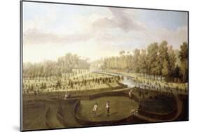 A View of Chiswick Gardens, Richmond, from across the New Gardens Towards the Bagnio, C.1729-31-Pieter Andreas Rysbrack-Mounted Giclee Print