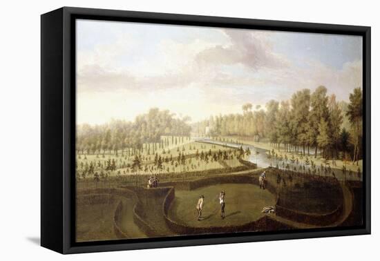 A View of Chiswick Gardens, Richmond, from across the New Gardens Towards the Bagnio, C.1729-31-Pieter Andreas Rysbrack-Framed Stretched Canvas