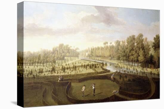 A View of Chiswick Gardens, Richmond, from across the New Gardens Towards the Bagnio, C.1729-31-Pieter Andreas Rysbrack-Stretched Canvas