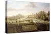 A View of Chiswick Gardens, Richmond, from across the New Gardens Towards the Bagnio, C.1729-31-Pieter Andreas Rysbrack-Stretched Canvas