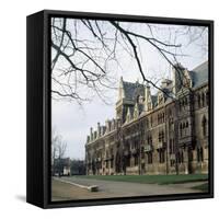 A view of Christ College in Oxford. January 1972-P. Stuart-Framed Stretched Canvas