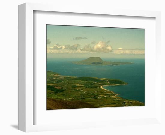 A View of Clare Island from the Top of Croagh Patrick-null-Framed Photographic Print