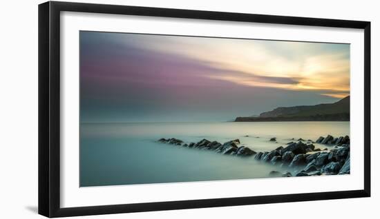 A View of Clavell's Pier in Kimmeridge Bay-Chris Button-Framed Photographic Print