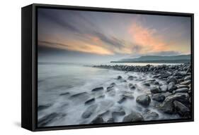 A View of Clavell's Pier Near Kimmeridge-Chris Button-Framed Stretched Canvas