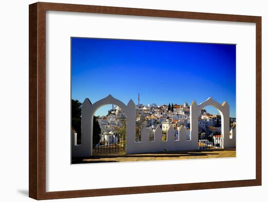 A view of Comares, located in the foothills of the Montes de Malaga 703 meters above sea level....-Panoramic Images-Framed Photographic Print