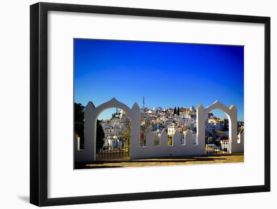 A view of Comares, located in the foothills of the Montes de Malaga 703 meters above sea level....-Panoramic Images-Framed Photographic Print