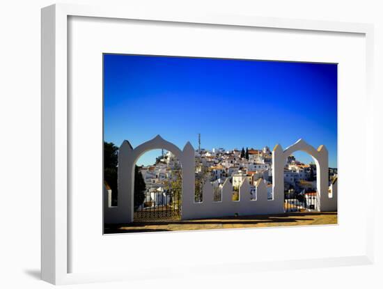 A view of Comares, located in the foothills of the Montes de Malaga 703 meters above sea level....-Panoramic Images-Framed Photographic Print