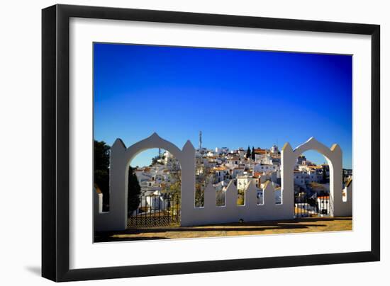 A view of Comares, located in the foothills of the Montes de Malaga 703 meters above sea level....-Panoramic Images-Framed Photographic Print