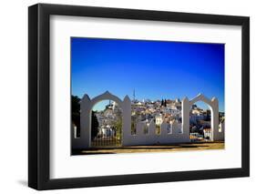 A view of Comares, located in the foothills of the Montes de Malaga 703 meters above sea level....-Panoramic Images-Framed Photographic Print