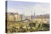 A View of Copenhagen Towards the Stock Exchange from Gammel Strand-Martinus Rorbye-Stretched Canvas