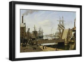 A View of Copenhagen with the Knippelsbro, 1882-J.E. Carl Rasmussen-Framed Giclee Print