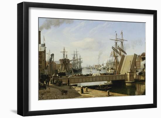 A View of Copenhagen with the Knippelsbro-Jans Erik Carl Rasmussen-Framed Giclee Print