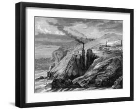 A View of Cornwall, England, 19th Century-Jean Baptiste Henri Durand-Brager-Framed Giclee Print