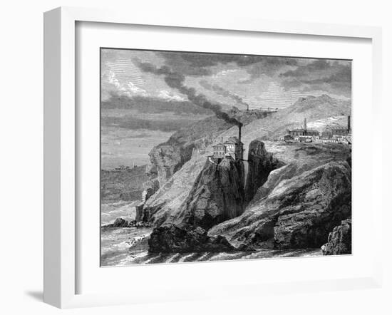 A View of Cornwall, England, 19th Century-Jean Baptiste Henri Durand-Brager-Framed Giclee Print