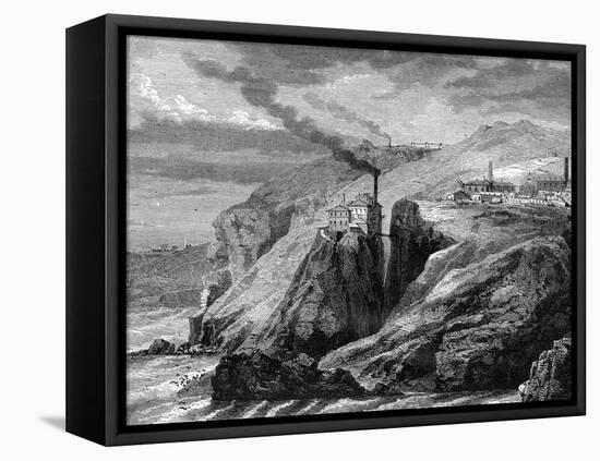 A View of Cornwall, England, 19th Century-Jean Baptiste Henri Durand-Brager-Framed Stretched Canvas