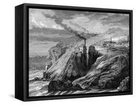 A View of Cornwall, England, 19th Century-Jean Baptiste Henri Durand-Brager-Framed Stretched Canvas