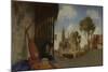 A View of Delft, 1652 (Oil on Canvas)-Carel Fabritius-Mounted Giclee Print