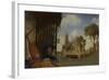 A View of Delft, with a Musical Instrument Seller's Stall, 1652-Carel Fabritius-Framed Giclee Print