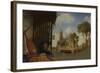 A View of Delft, with a Musical Instrument Seller's Stall, 1652-Carel Fabritius-Framed Giclee Print
