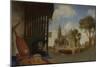 A View of Delft, with a Musical Instrument Seller's Stall, 1652-Carel Fabritius-Mounted Giclee Print