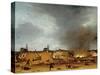 A View of Delft with the Explosion of 1654, 1654-Egbert van der Poel-Stretched Canvas