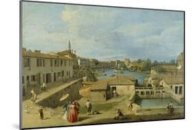 A View of Dolo on the Brenta Canal, C.1725-29-Canaletto-Mounted Giclee Print