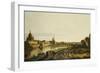 A View of Dresden from the Right Bank of the River Elbe Above the Augustusbrucke-Bellotto Bernardo-Framed Giclee Print