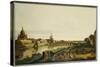 A View of Dresden from the Right Bank of the River Elbe Above the Augustusbrucke-Bernardo Bellotto-Stretched Canvas