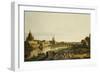 A View of Dresden from the Right Bank of the River Elbe Above the Augustusbrucke-Bellotto Bernardo-Framed Giclee Print