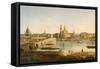 A View of Dresden-Karl Gottfried Traugott Faber-Framed Stretched Canvas