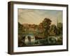 A View of Duncombe Park in North Yorkshire from across the Lake-null-Framed Giclee Print