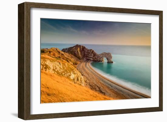 A View of Durdle Door in Dorset-Chris Button-Framed Photographic Print