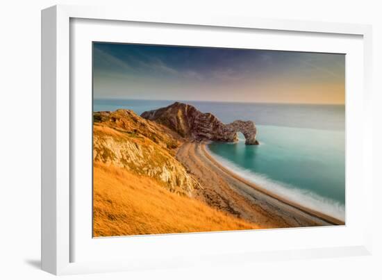 A View of Durdle Door in Dorset-Chris Button-Framed Photographic Print