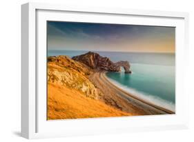 A View of Durdle Door in Dorset-Chris Button-Framed Photographic Print