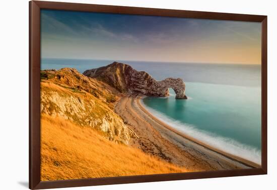 A View of Durdle Door in Dorset-Chris Button-Framed Photographic Print