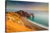 A View of Durdle Door in Dorset-Chris Button-Stretched Canvas