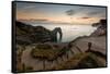 A View of Durdle Door in Dorset-Chris Button-Framed Stretched Canvas