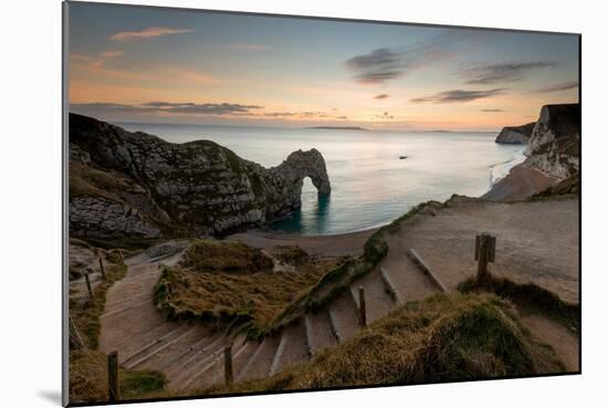 A View of Durdle Door in Dorset-Chris Button-Mounted Photographic Print