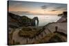 A View of Durdle Door in Dorset-Chris Button-Stretched Canvas