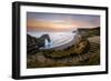 A View of Durdle Door in Dorset-Chris Button-Framed Photographic Print