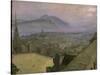 A View of Edinburgh from the Castle Looking Across the Esplanade Towards Arthur's Seat-Sir John Lavery-Stretched Canvas