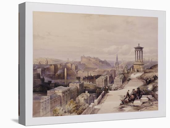 A View of Edinburgh-David Roberts-Stretched Canvas